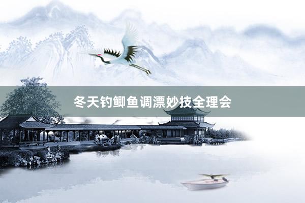 冬天钓鲫鱼调漂妙技全理会
